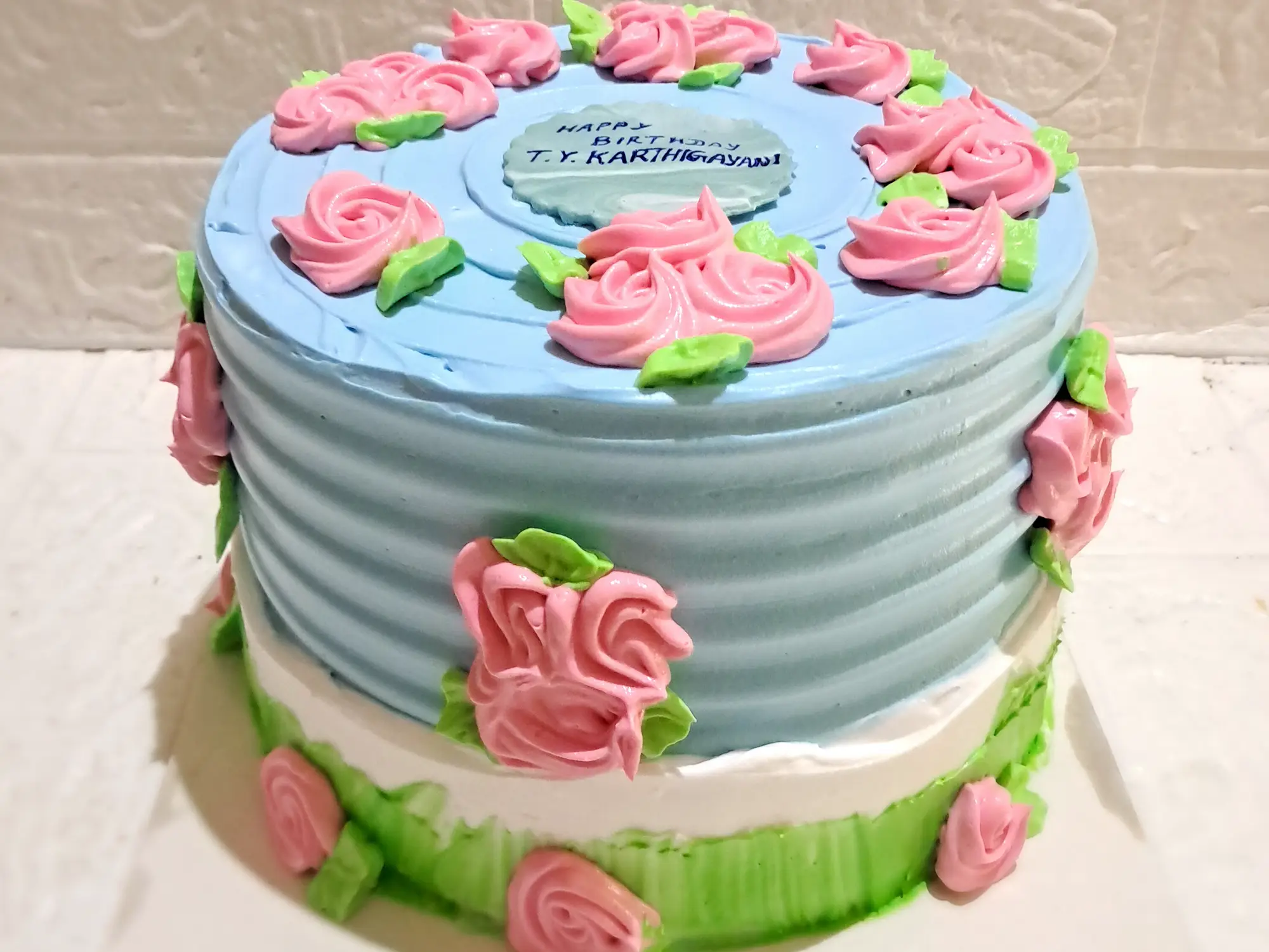 Homemade Fresh Cream Mango Birthday Cake at Sathyamangalam