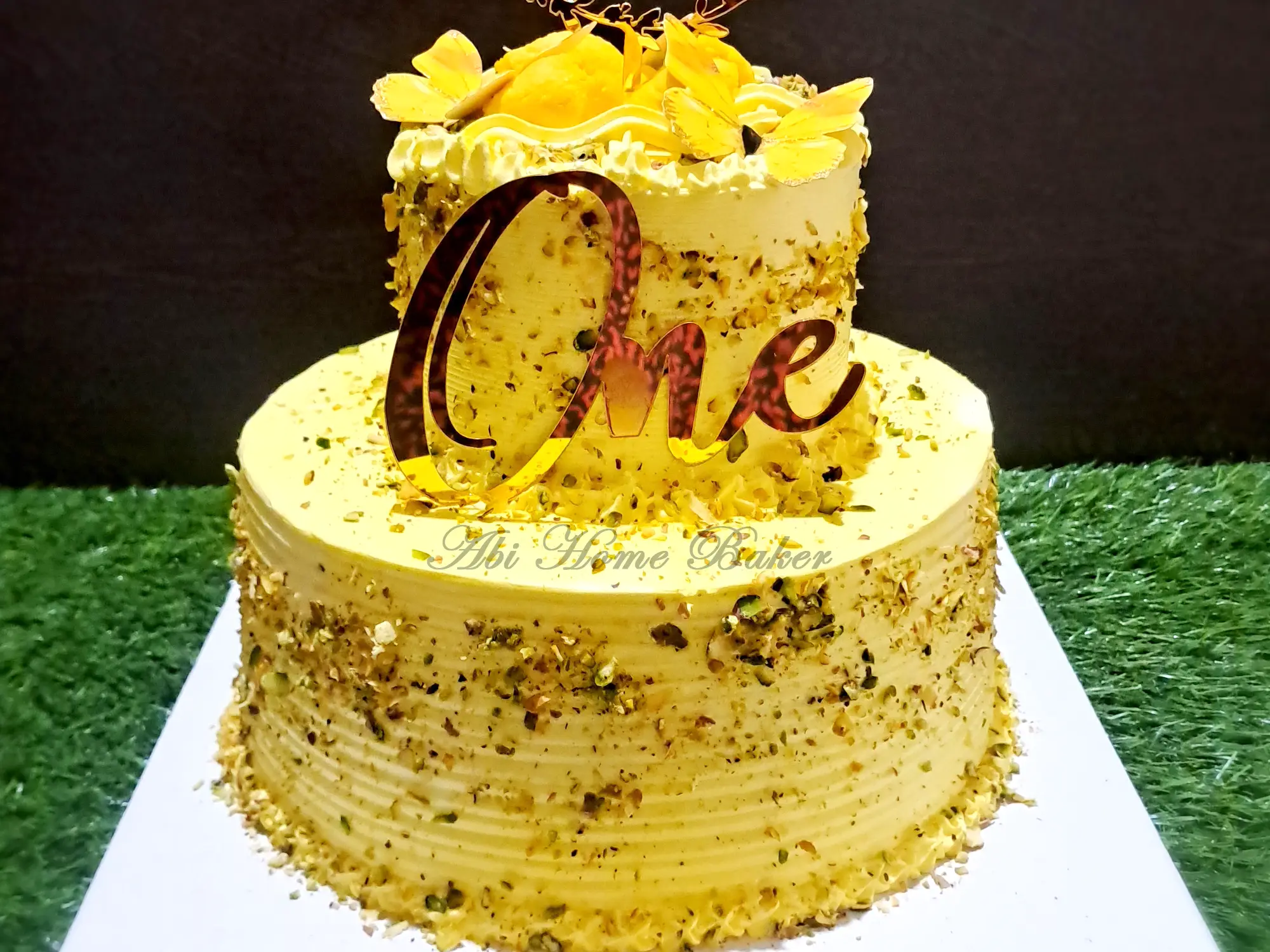 Celebrate with a rich and creamy Rasmalai birthday cake, handcrafted by Abi Home Baker in Sathyamangalam. Perfect for special occasions.