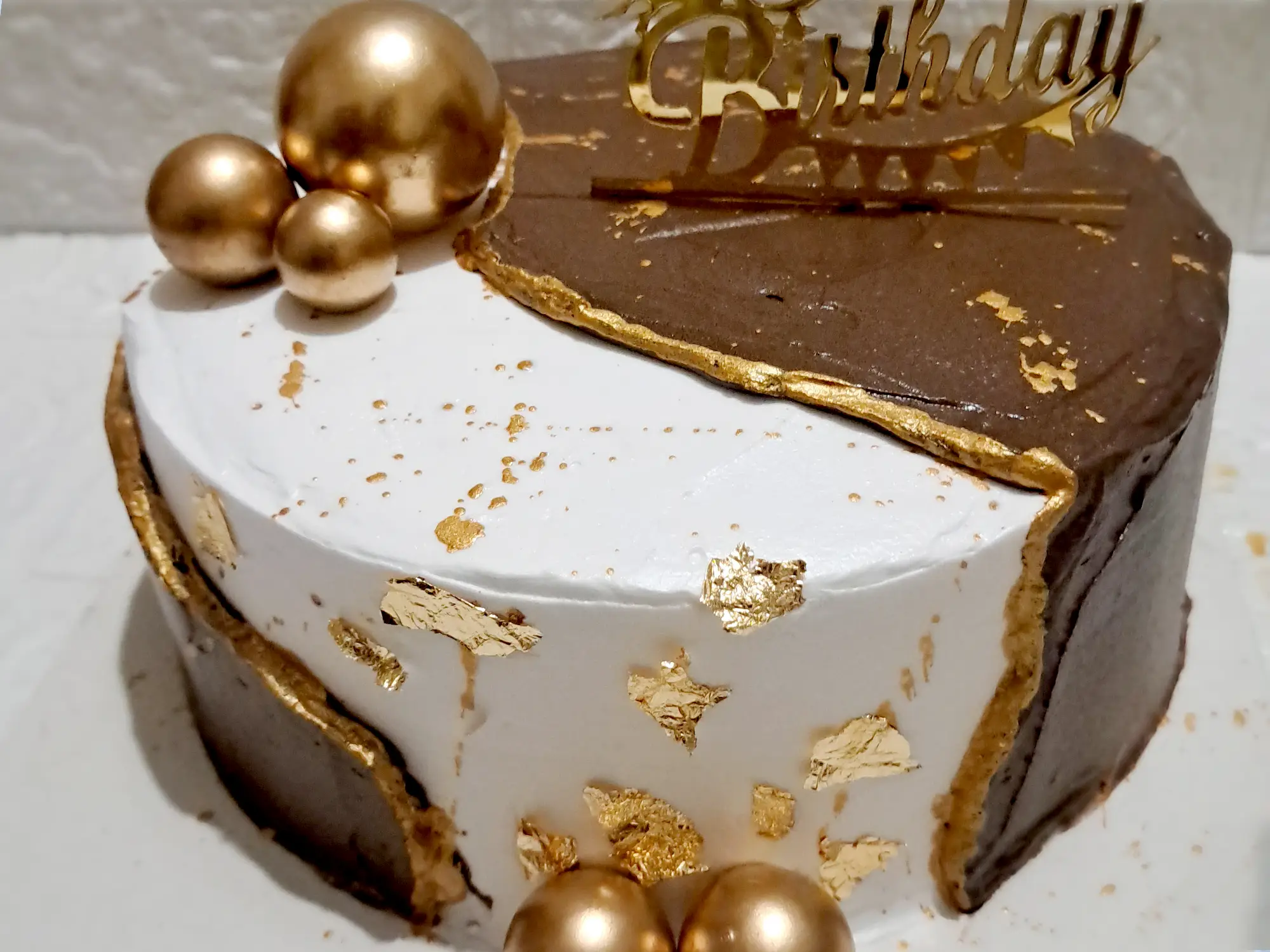 Homemade Butterscotch with Chocolate Cream Cake by Abi Home Baker