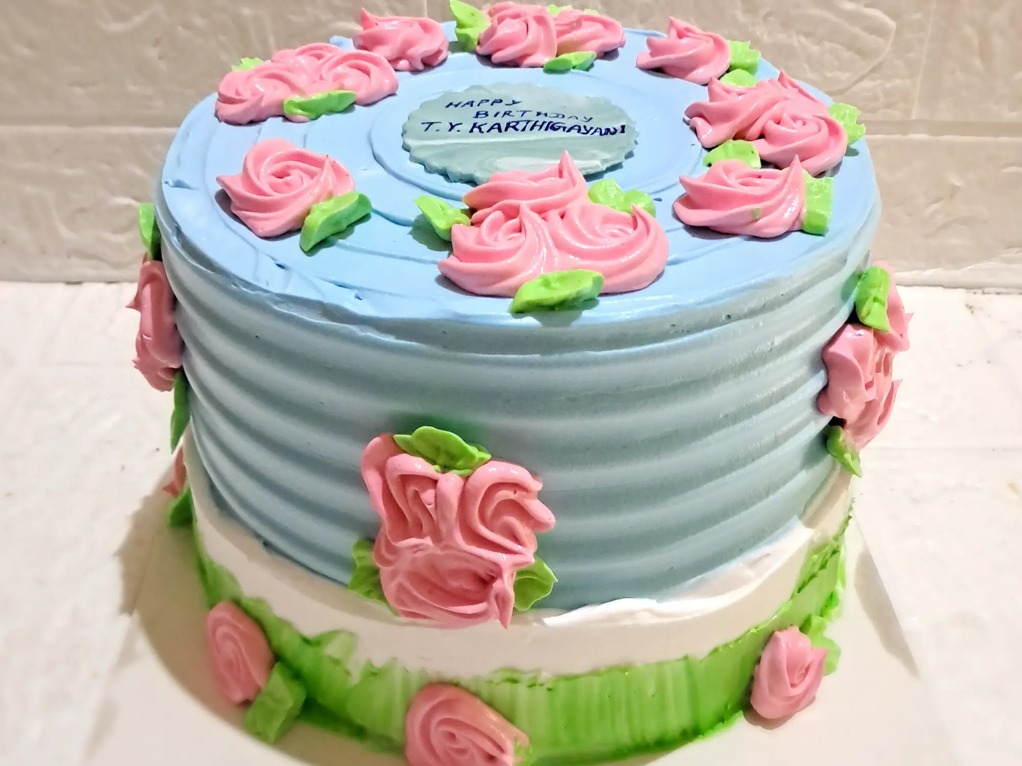 Homemade Fresh Cream Mango Birthday Cake at Sathyamangalam