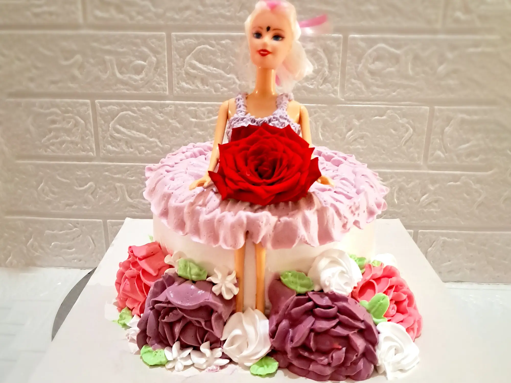 customised Homemade Doll Cake Gobichettipalayam