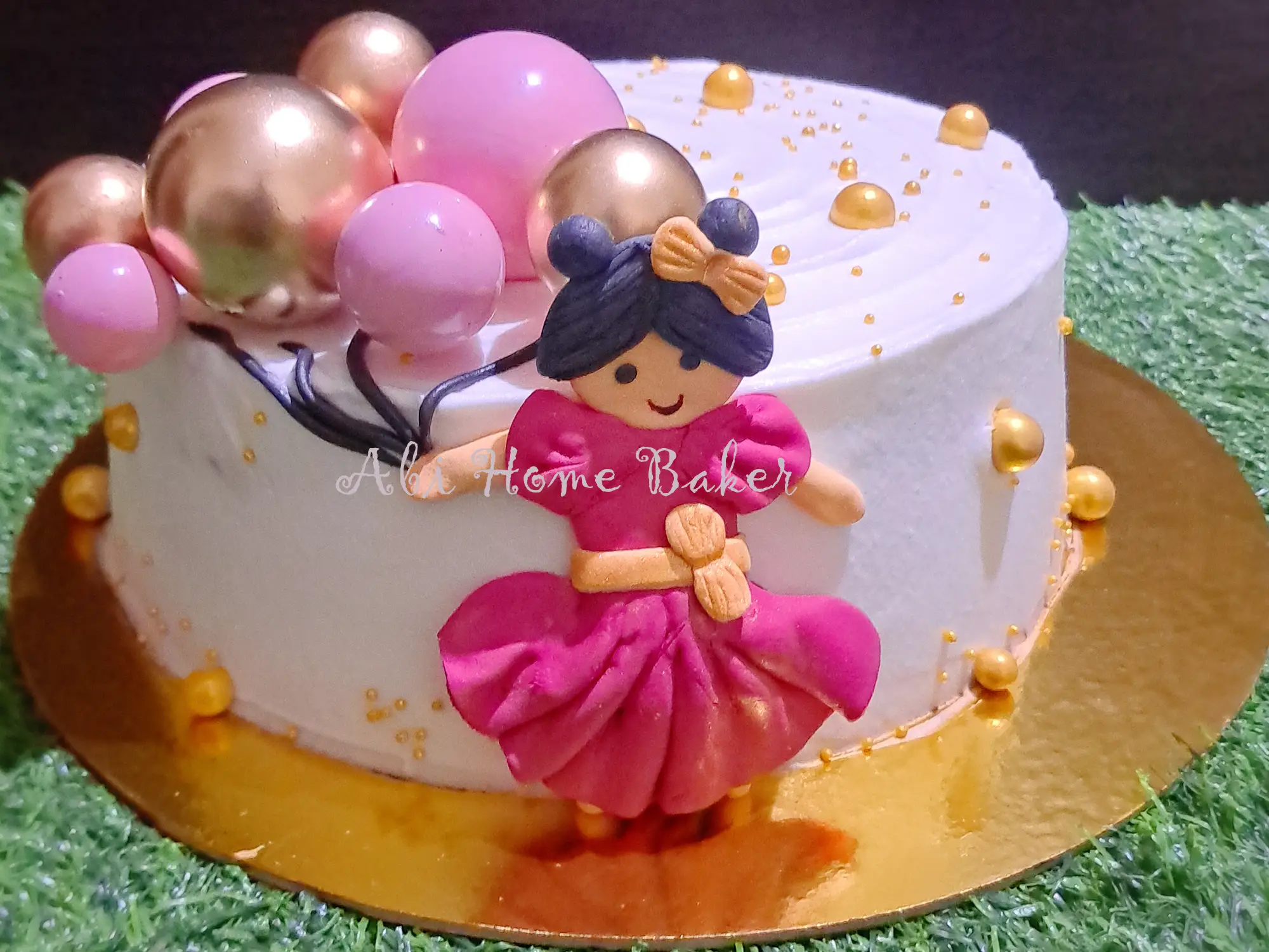Customised Chocolate Truffle Fondant Birthday Cake, handcrafted by Abi Home Baker in Sathyamangalam. Perfect for special occasions.